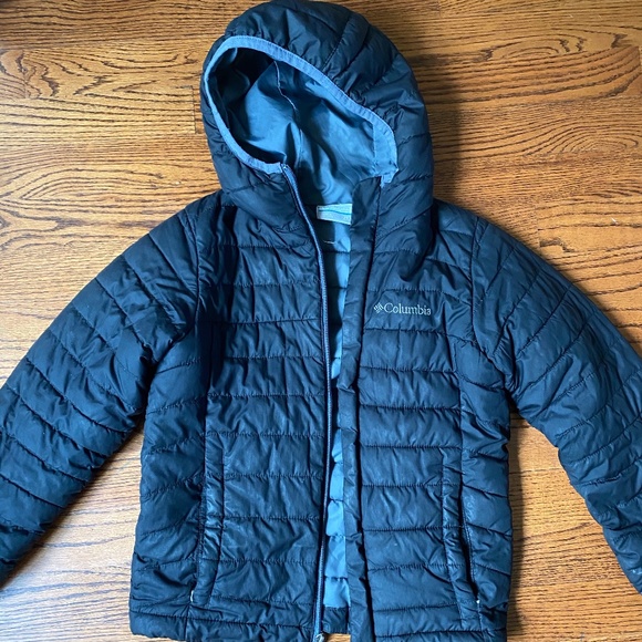 columbia powder lite hooded jacket boys